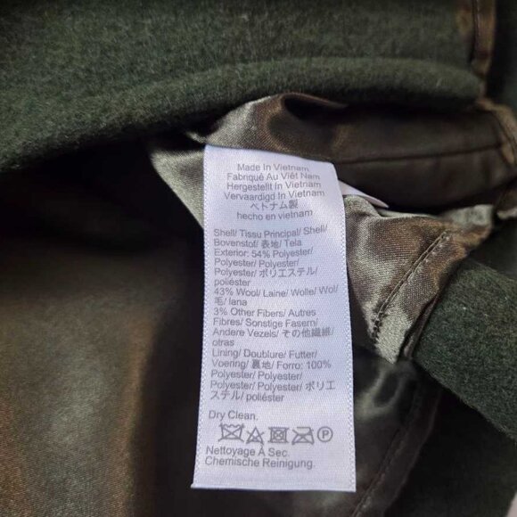 New 22 J Crew Factory wool-blend lady day coat in Pine Green - Picture 6 of 12